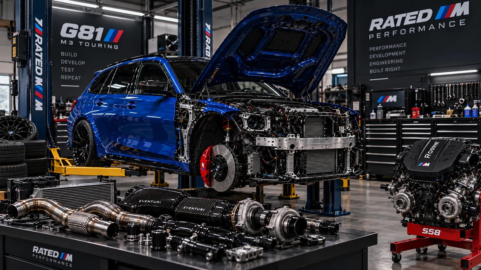 Performance estate under preparation on the workshop floor