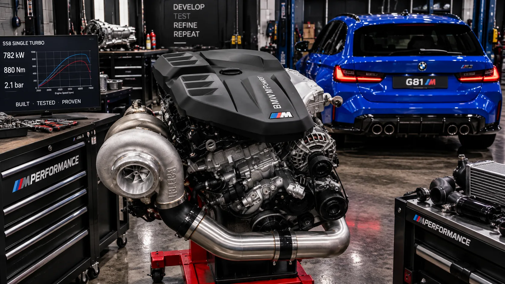 Single-turbo engine development on a performance estate